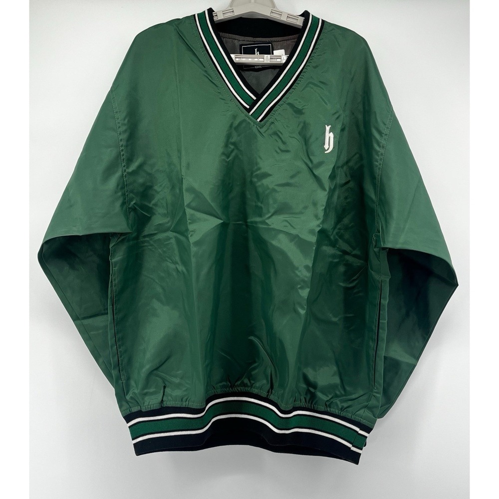 Dj Honda V Neck Pullover Jacket Men Large Green Windbreaker‎ Streetwear Skater